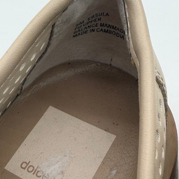 Dolce Vita Ersula Loafer Y2K Retro Perforated Lug Sole Chunky Ivory Breathable 9 - Picture 4 of 7